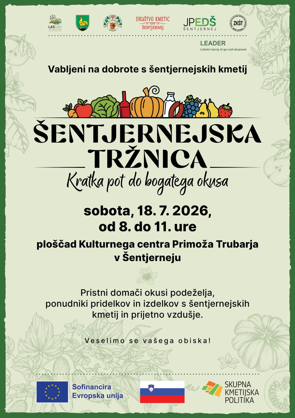 Obcina Sentjernej_Sentjernejska trznica_oglas_A4_julij_2026